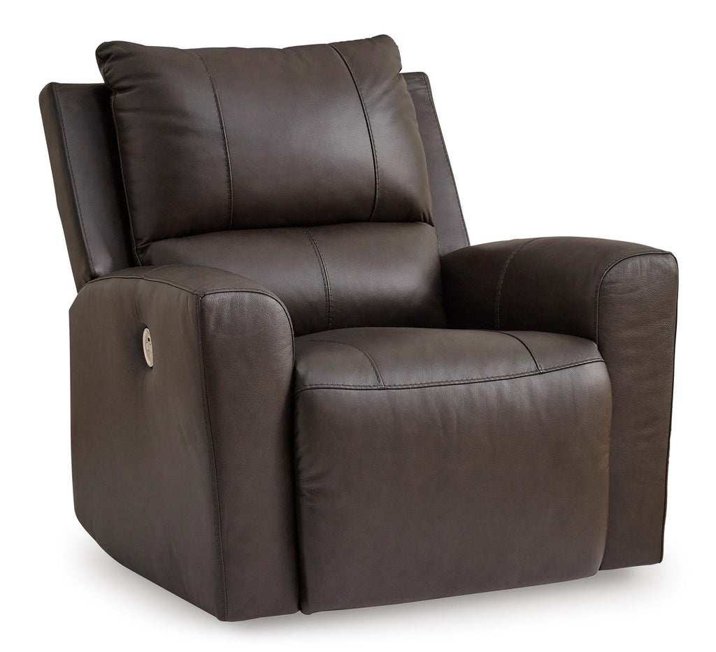 Boxmere Leather Power Rocker Recliner - Fabric