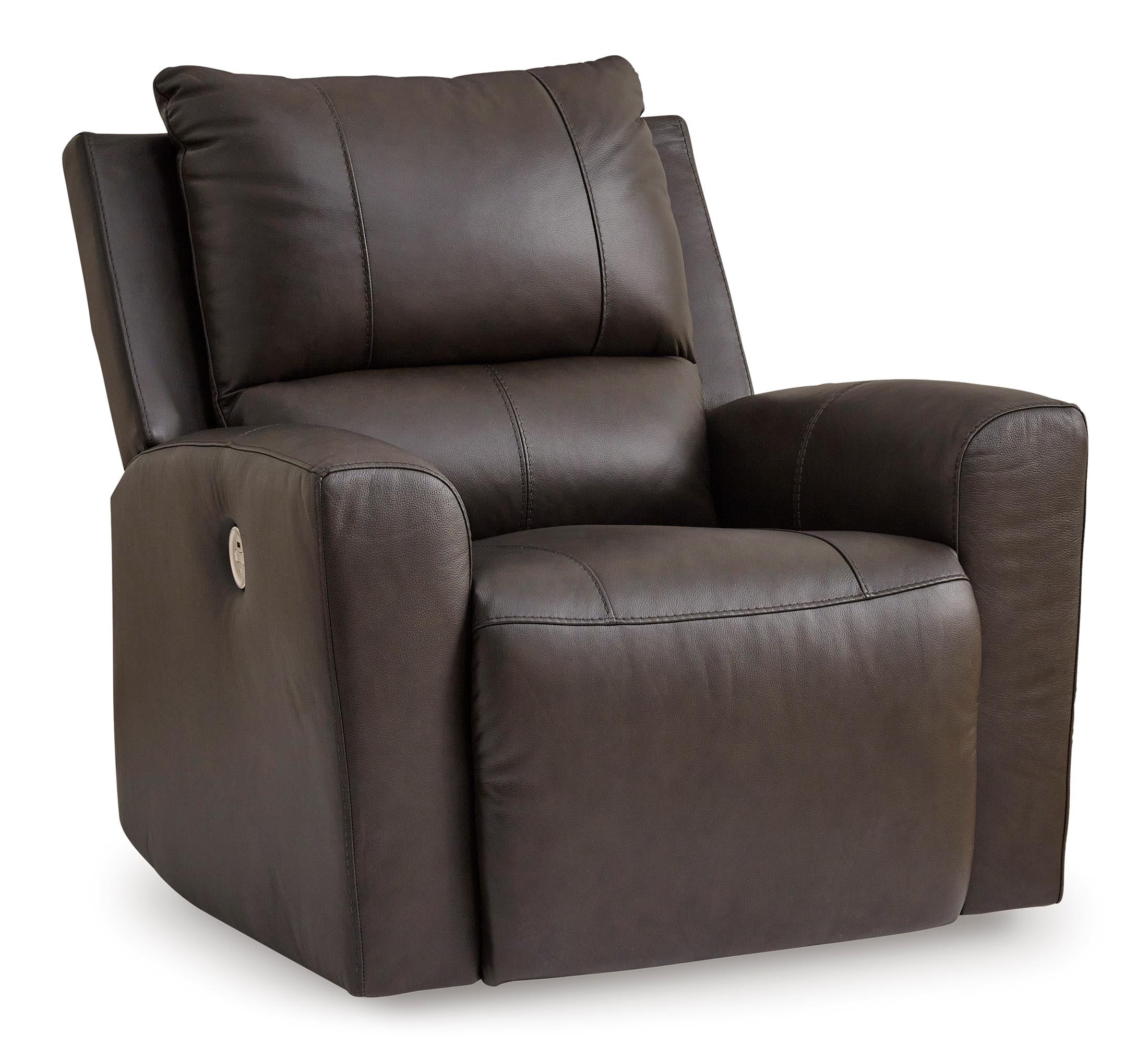 Boxmere Leather Power Rocker Recliner - Fabric
