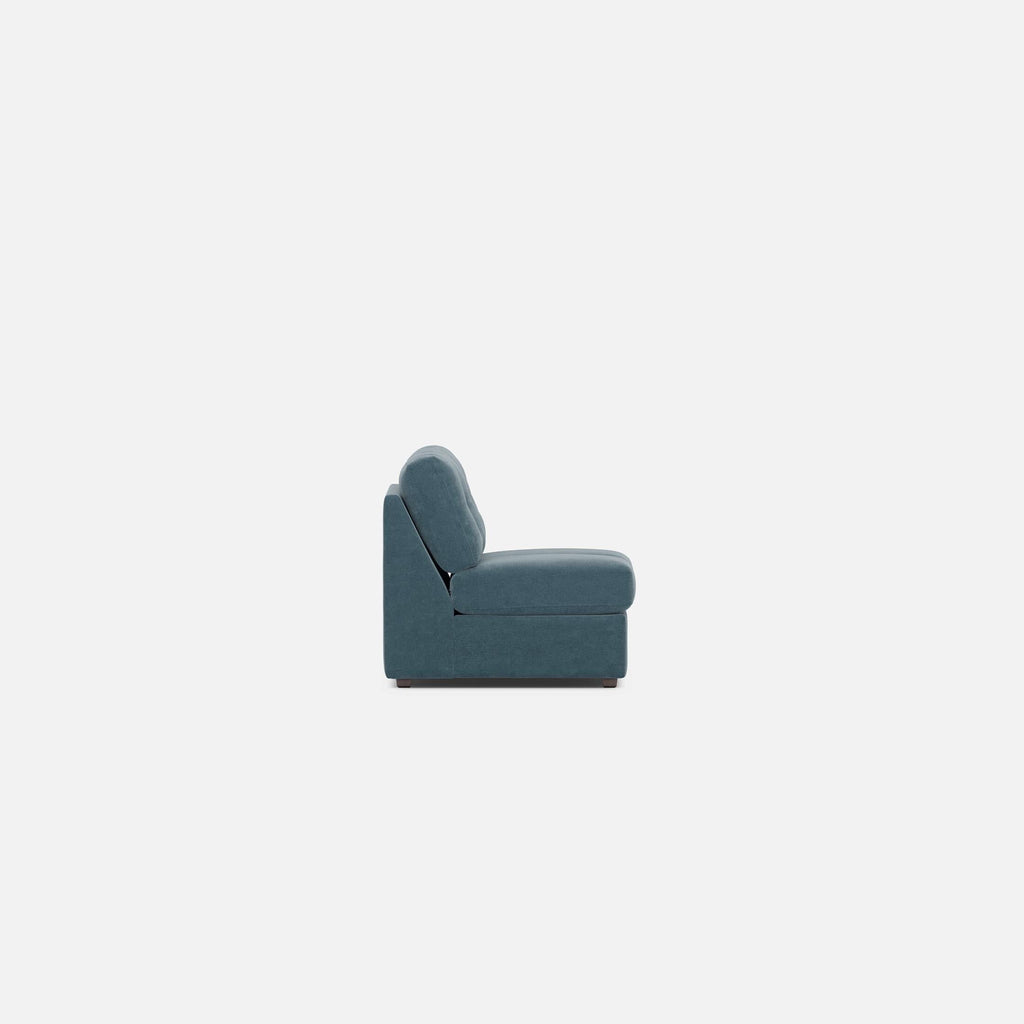 Modular One Armless Full Memory Foam Sleeper Sofa - Fabric