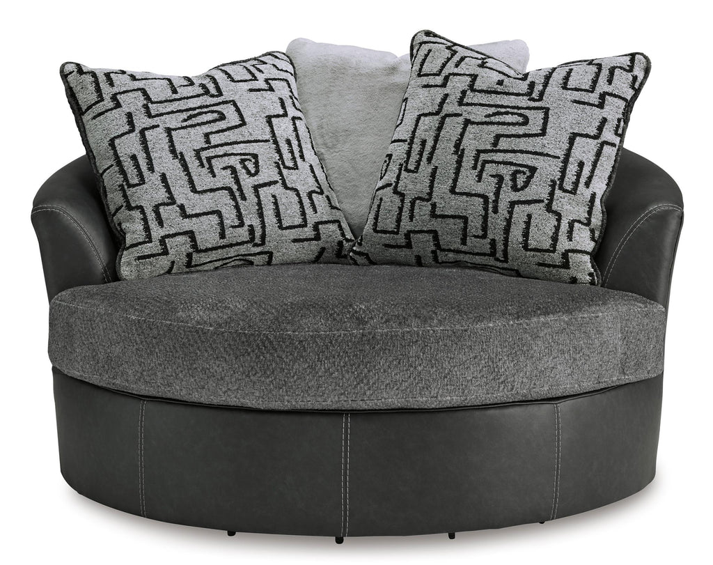 Brixley Pier Oversized Swivel Accent Chair - Fabric