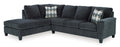 Abinger 2-Piece Smoke Sectional with Chaise - Set