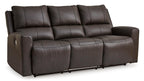 Boxmere Leather Power Reclining Sofa - Fabric