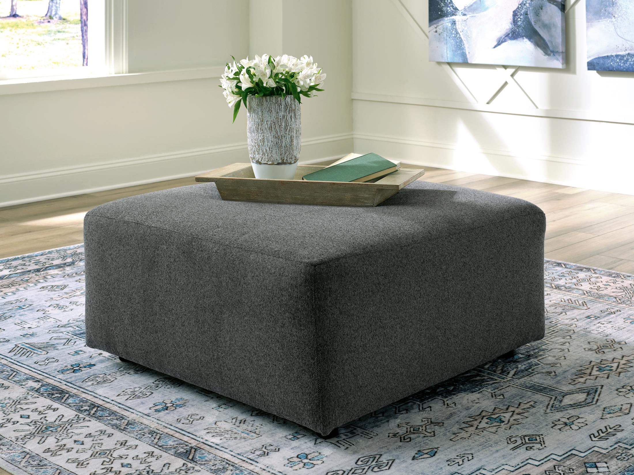 Edenfield Oversized Accent Ottoman - Fabric