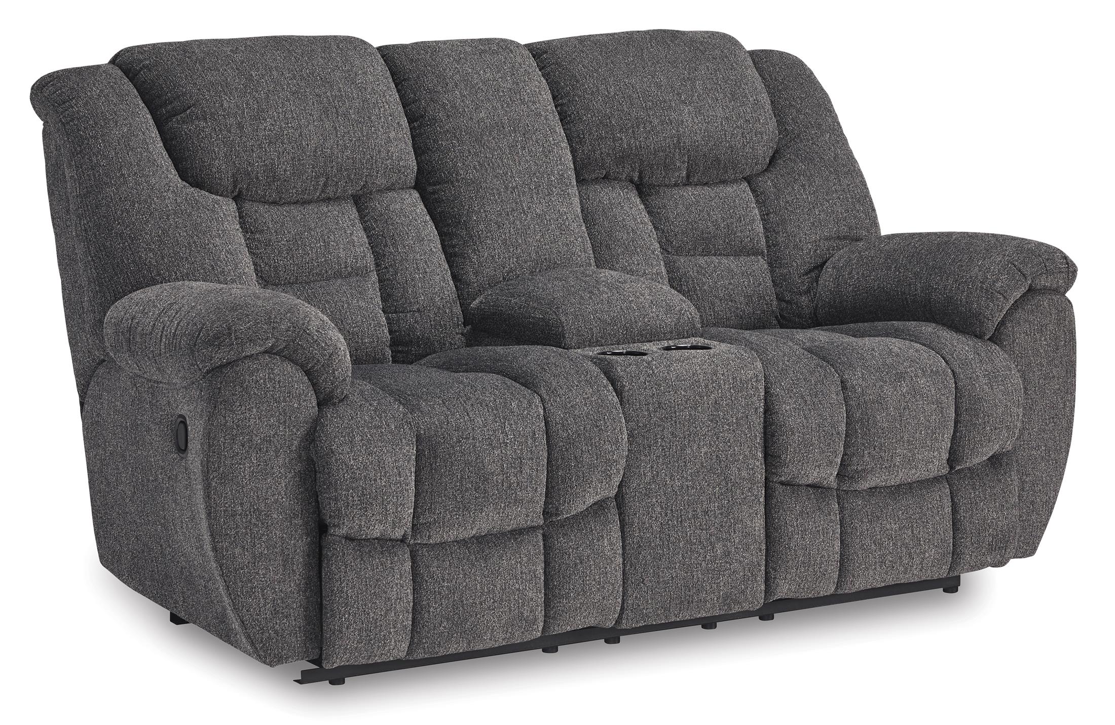 Foreside Reclining Console Loveseat - Fabric