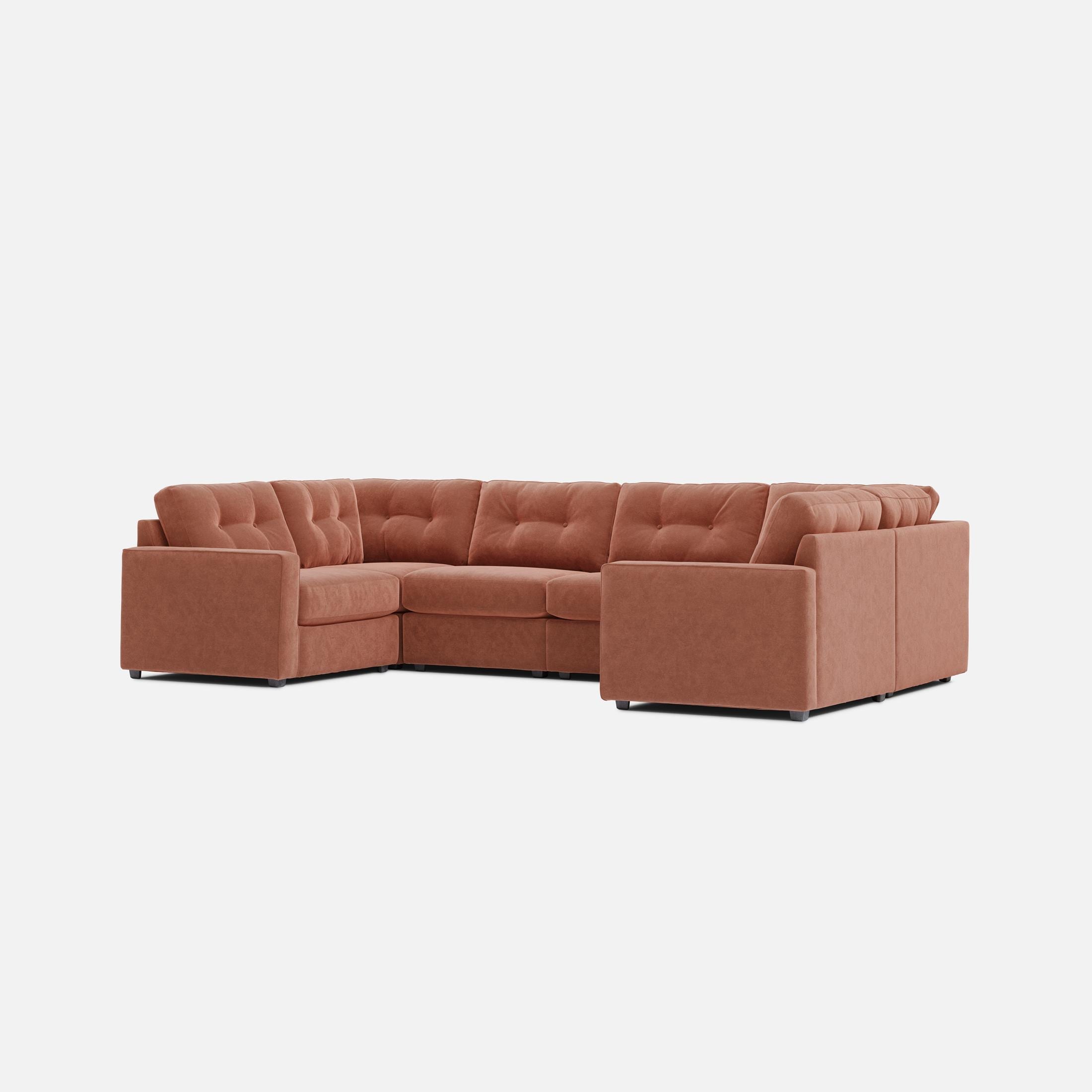 Modular One 6-Piece Sectional - Cantaloupe