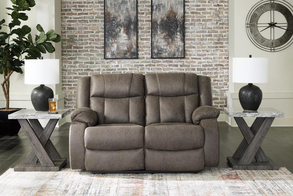First Base Reclining Loveseat - Fabric