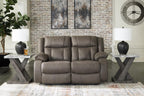 First Base Reclining Loveseat - Fabric