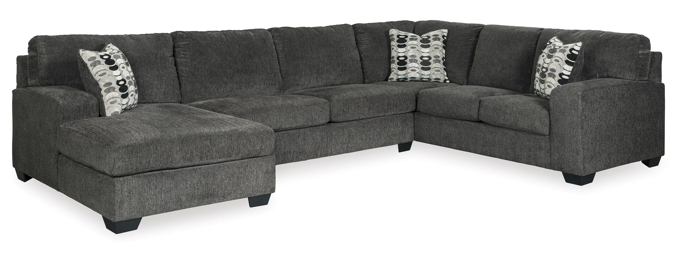 Ballinasloe 3-Piece Smoke Sectional with Chaise - Set