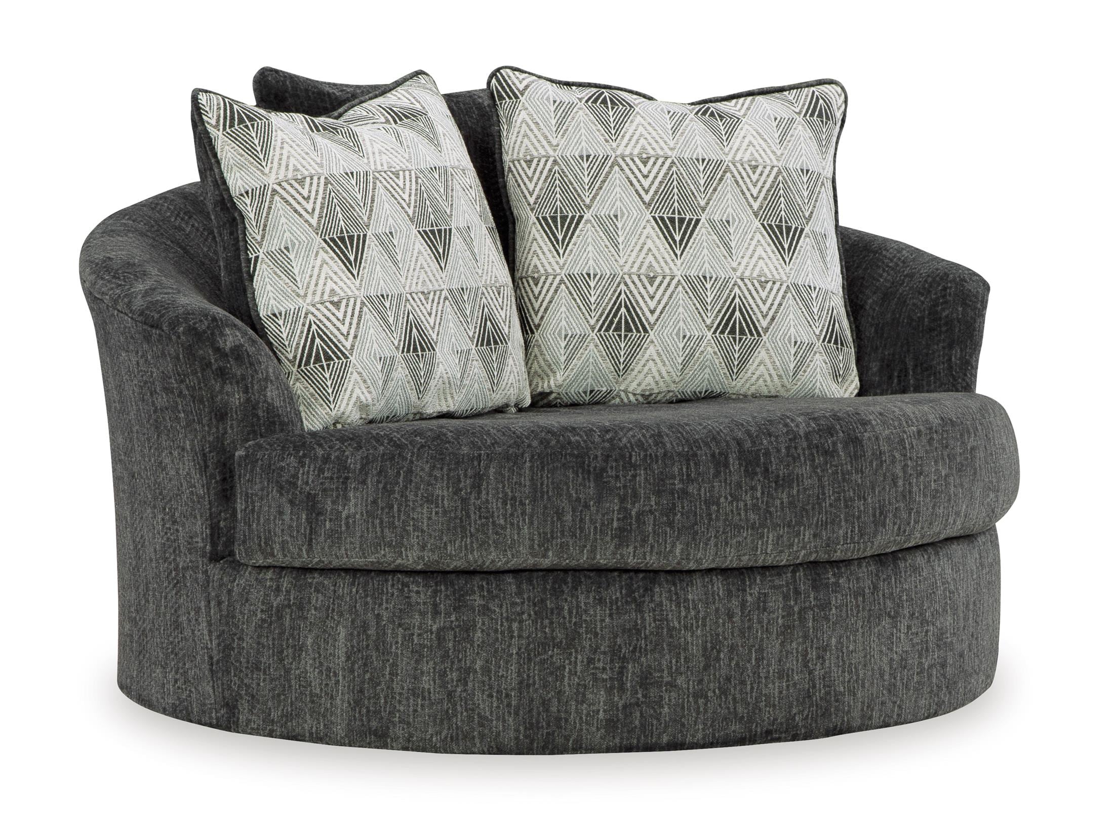 Biddeford Oversized Swivel Accent Chair - Fabric