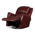 Delia Leather Swivel Glider Rocker Recliner - Power