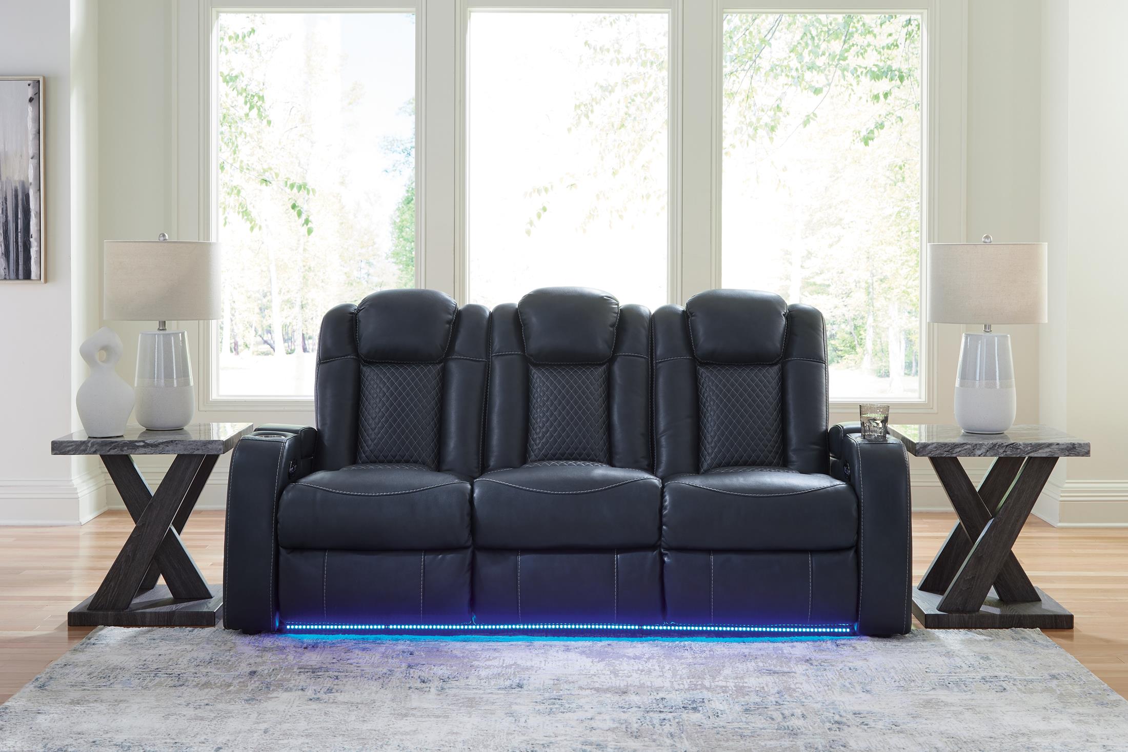 Fyne-Dyme Dual Power Reclining Sofa - Fabric