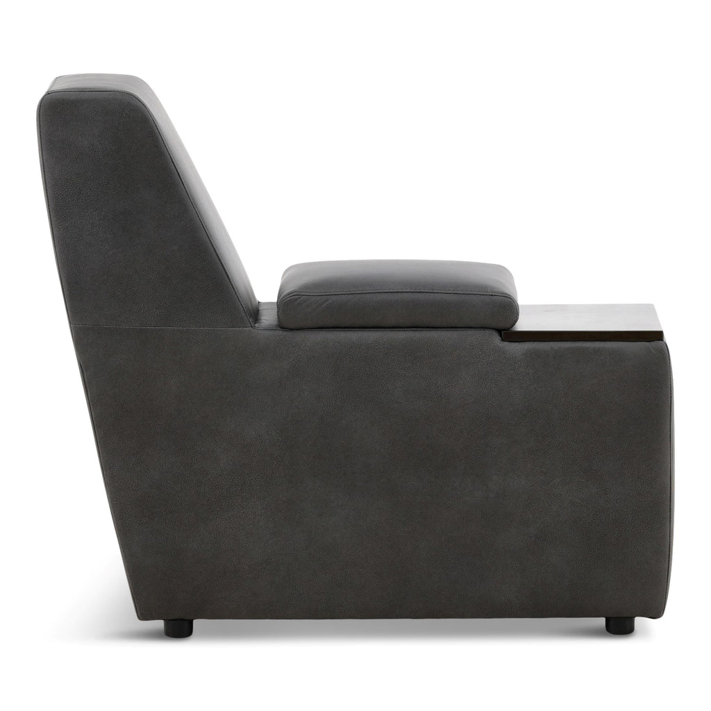 Modular Two Wood Top Storage Console - Charcoal