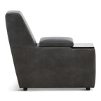 Modular Two Wood Top Storage Console - Charcoal