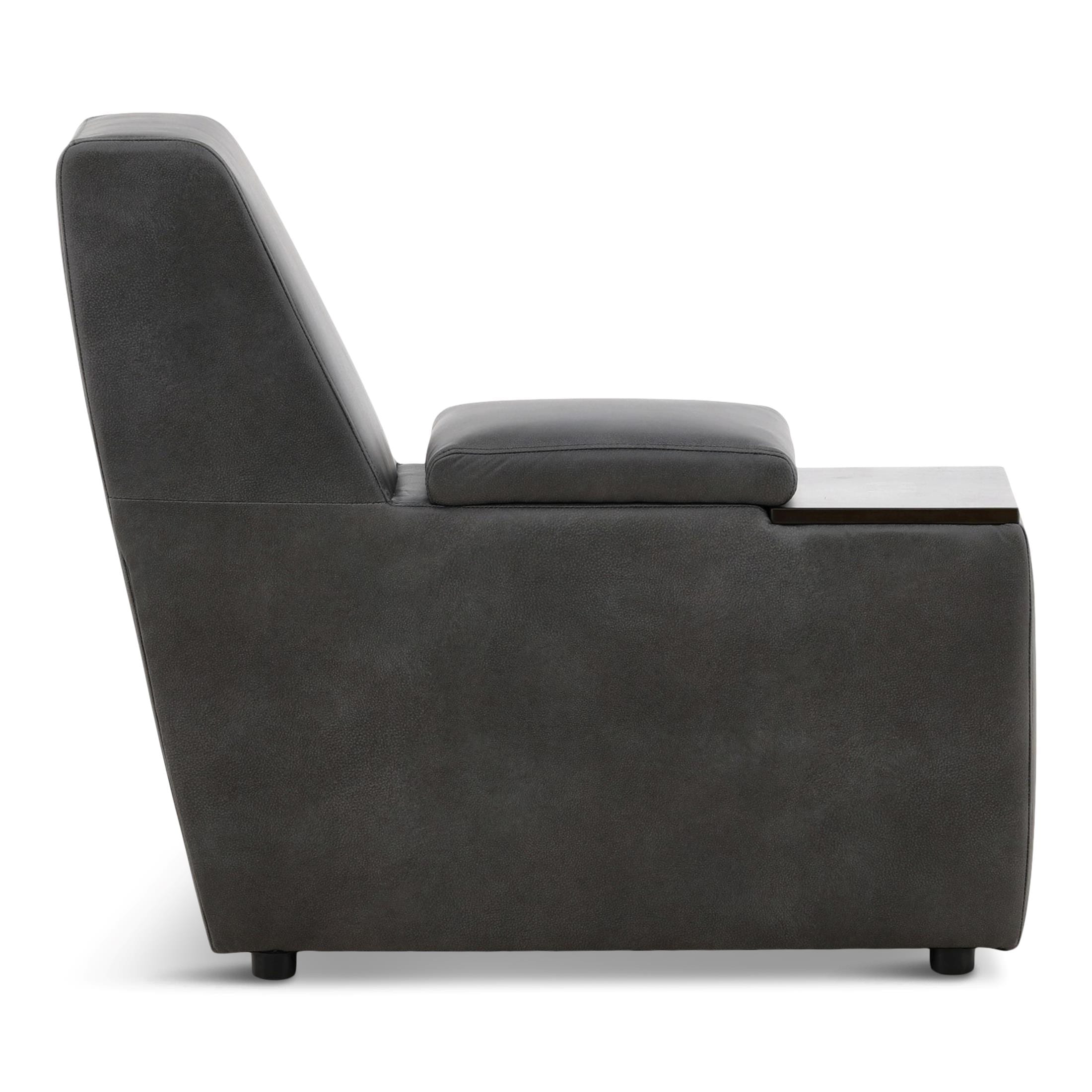 Modular Two Wood Top Storage Console - Charcoal