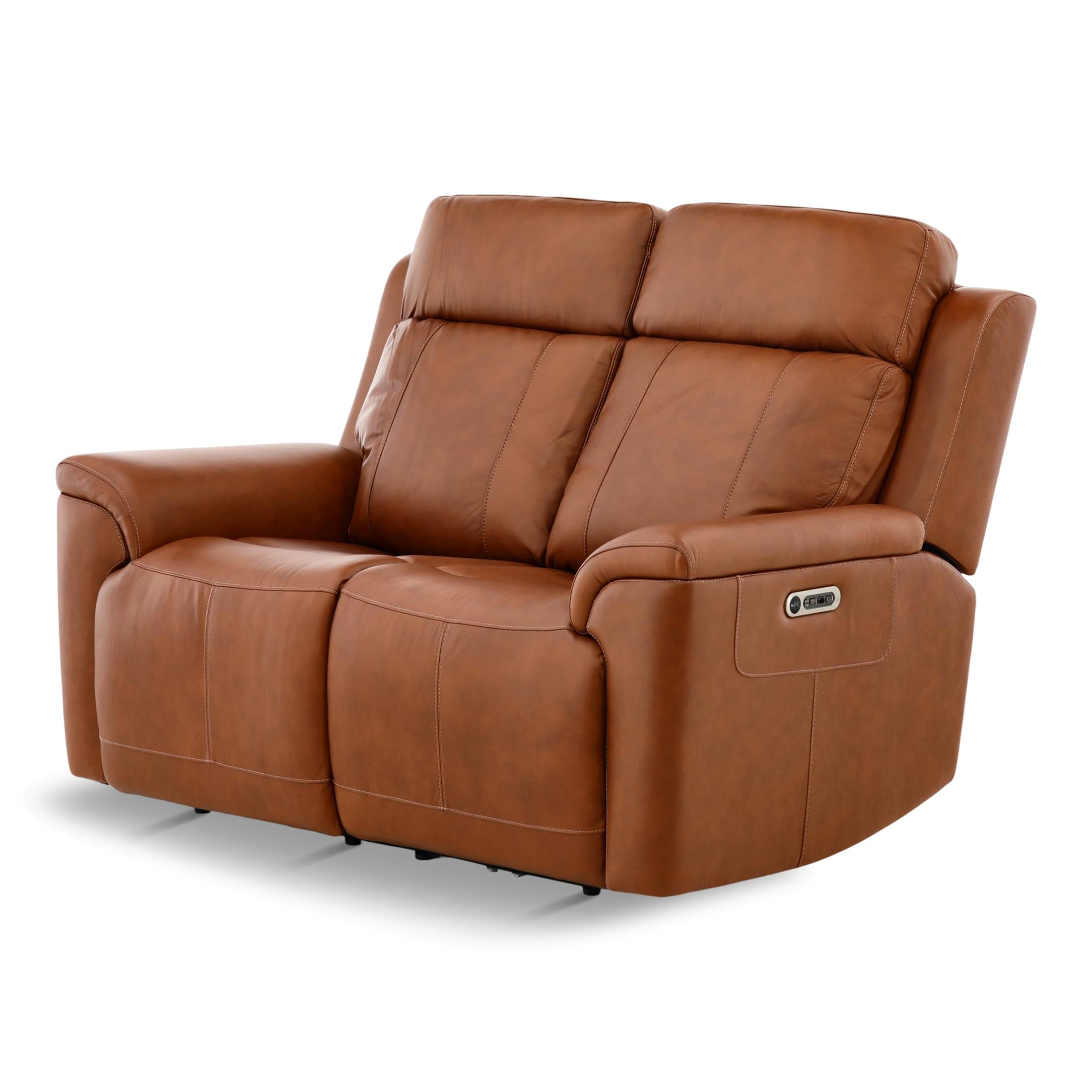 Adrian Leather Power Reclining Loveseat - Indoor