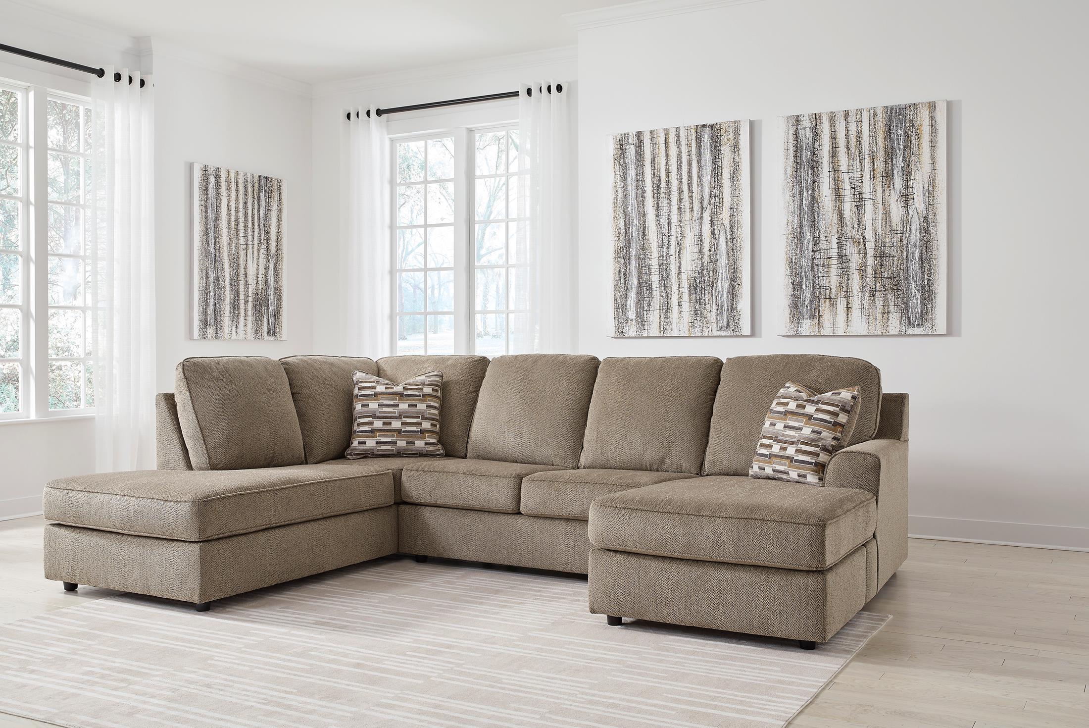 O'Phannon 2-Piece Left-Facing Sectional with Chaise - Putty