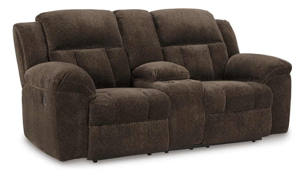 Frohn Reclining Console Loveseat - Fabric