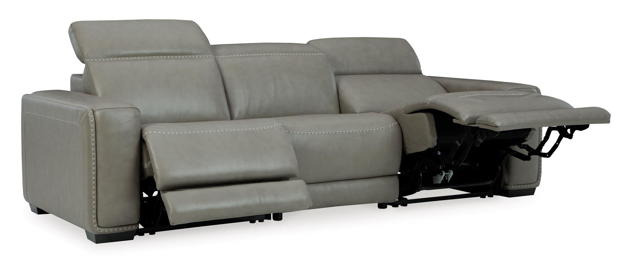 Correze 3-Piece Dual Power Leather Reclining Modular Sofa - Set