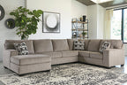 Ballinasloe 3-Piece Platinum Sectional with Chaise - Set