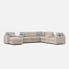 Modular One Left Facing 8-Piece Sectional with E-Console - Stone