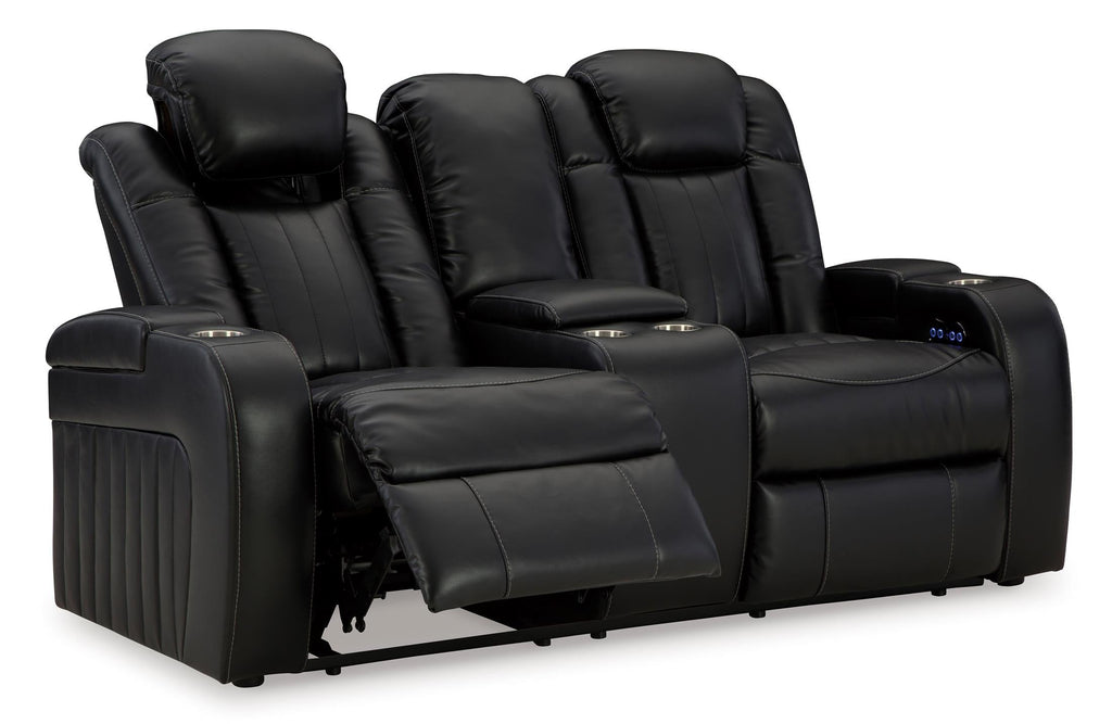 Caveman Den Power Reclining Loveseat with Console - Fabric