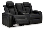 Caveman Den Power Reclining Loveseat with Console - Fabric