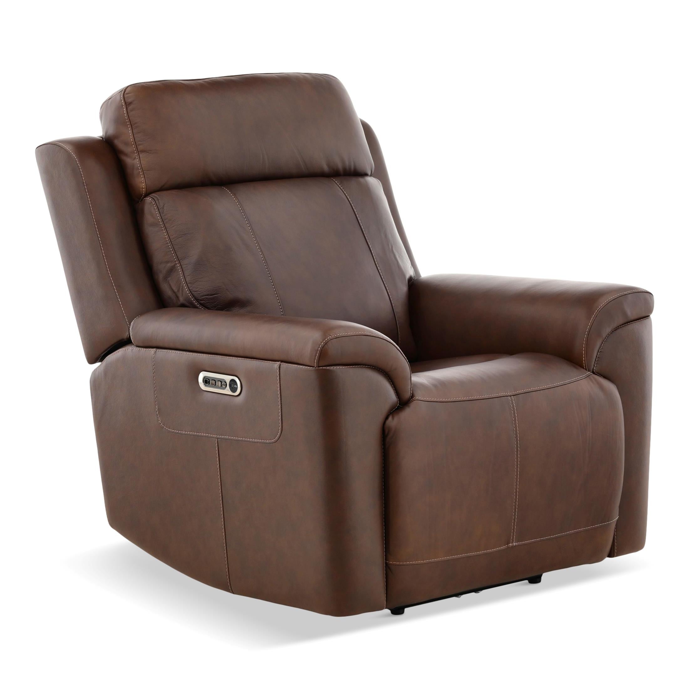 Adrian Leather Power Recliner - Reclining