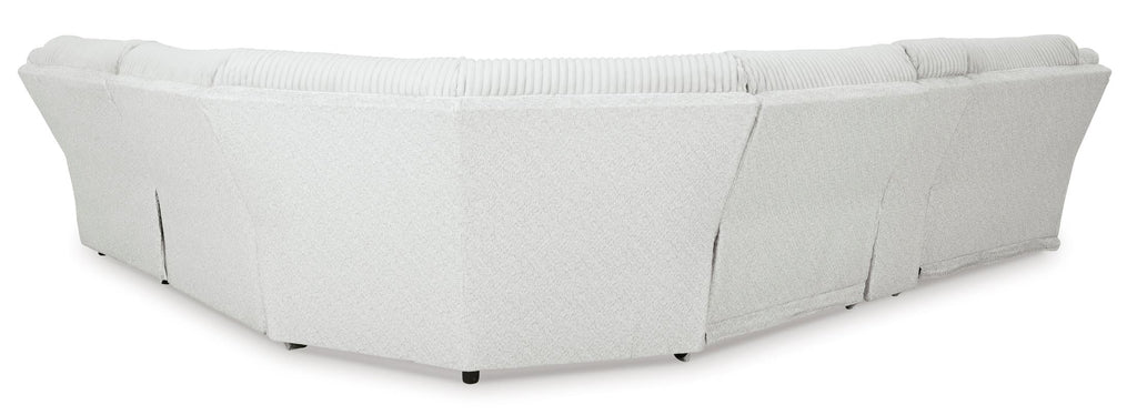 Top Tier Right Facing 6-Piece Reclining Sectional with Chaise - Alloy