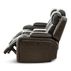 Denver Power Console Loveseat - Leather