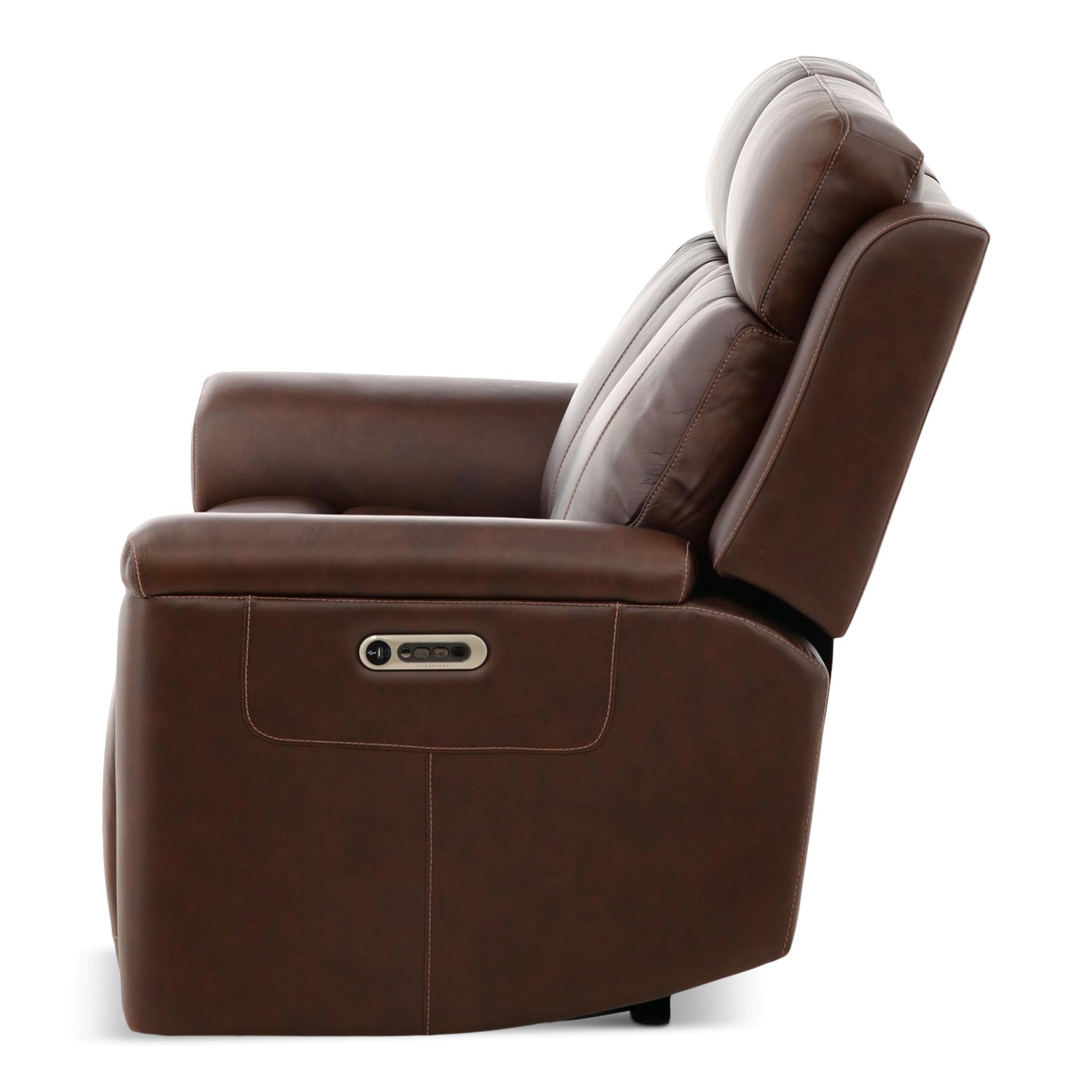 Adrian Leather Power Reclining Loveseat - Indoor
