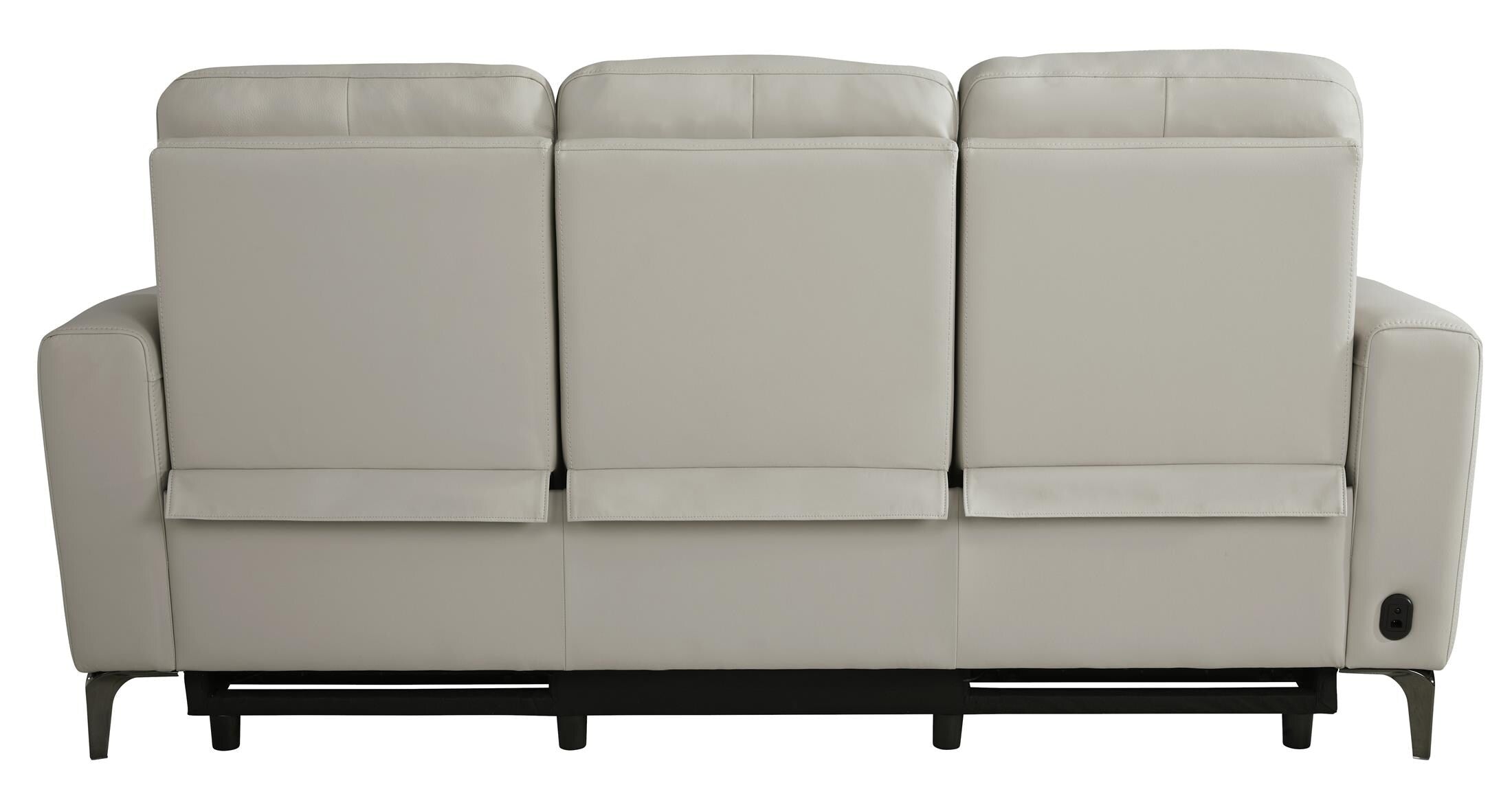 Parkside Heights Leather Power Reclining Sofa - Dove Gray