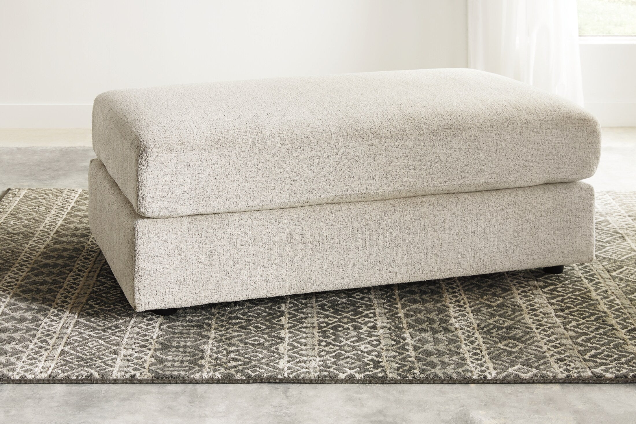 Soletren Oversized Accent Ottoman - Stone