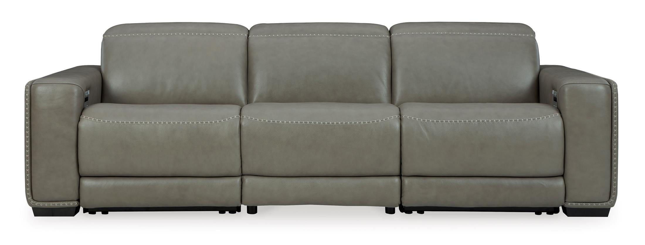 Correze 3-Piece Dual Power Leather Reclining Modular Sofa - Set