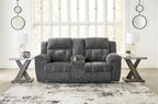 Frohn Reclining Console Loveseat - Fabric