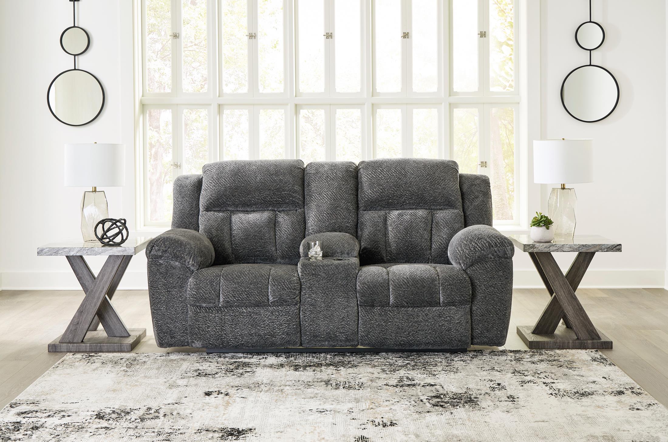 Frohn Reclining Console Loveseat - Fabric