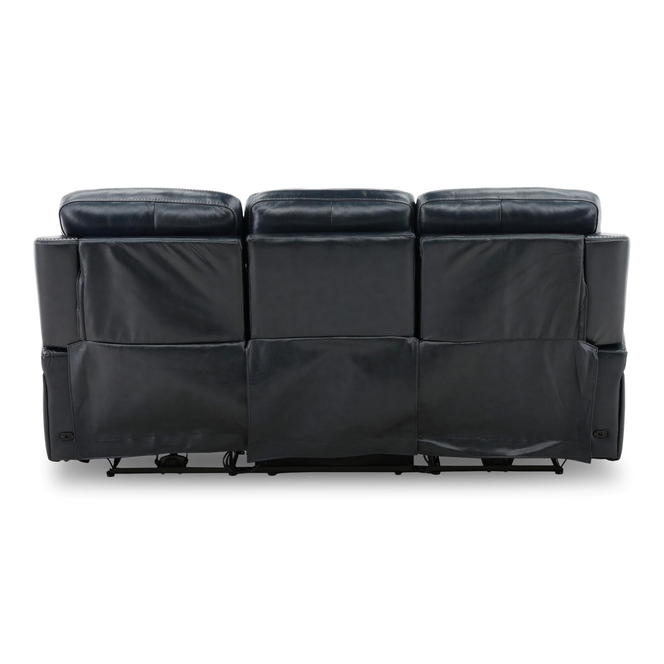Hampton Leather Home Theater Sofa - Power