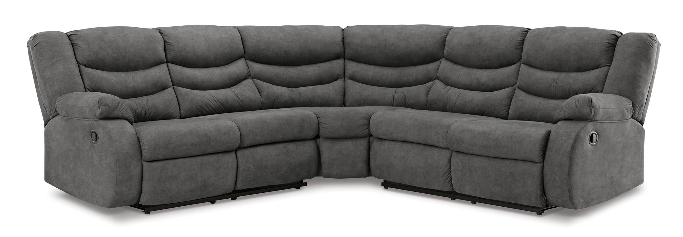 Partymate 2-Piece Reclining Sectional - Brindle