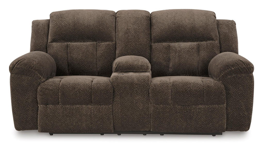 Frohn Reclining Console Loveseat - Fabric