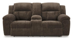 Frohn Reclining Console Loveseat - Fabric