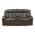 Denver Power Console Loveseat - Leather
