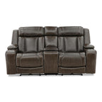 Denver Power Console Loveseat - Leather