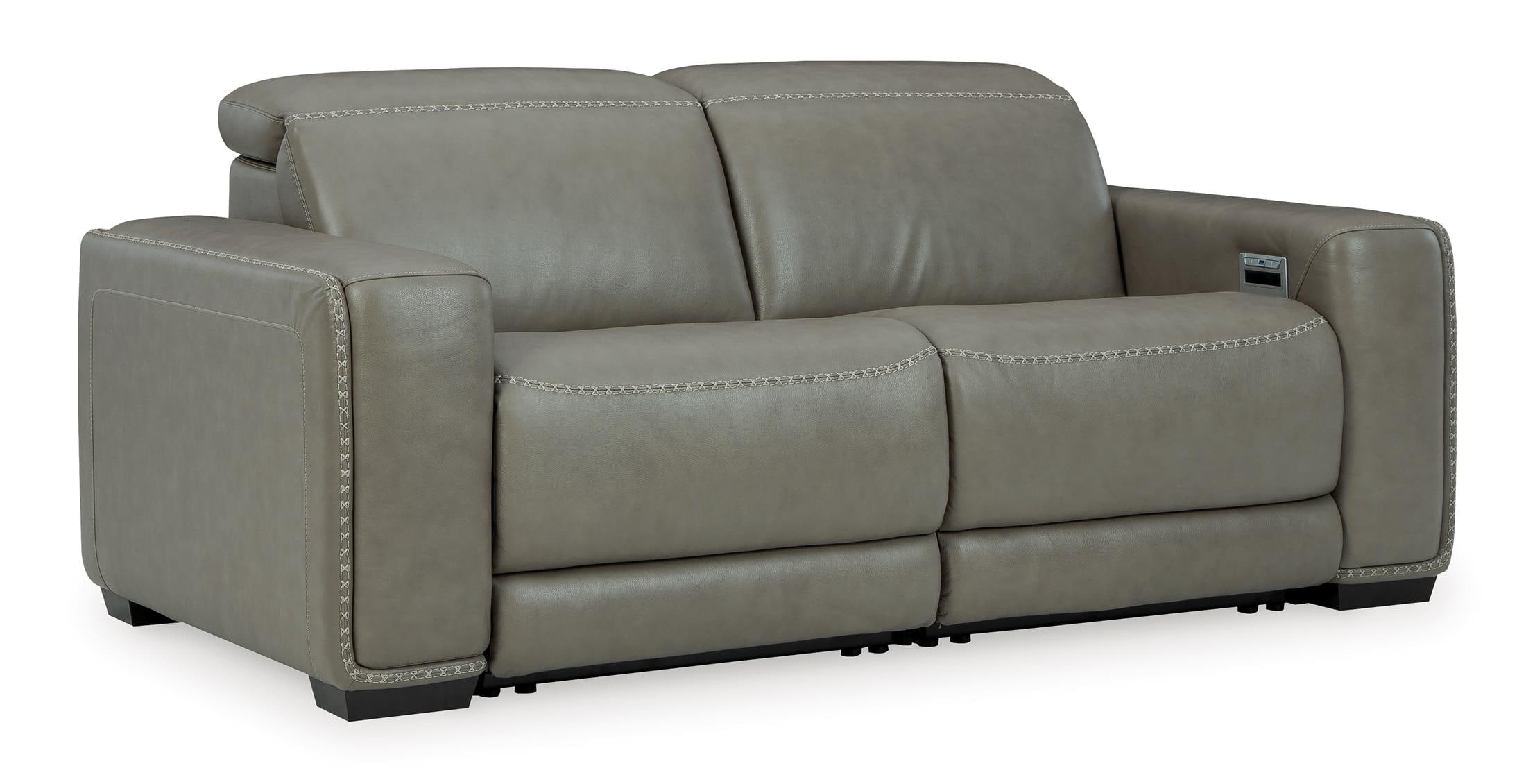 Correze 2-Piece Dual Power Leather Reclining Modular Loveseat - Set