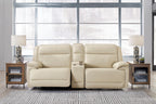 Double Deal 2-Piece Leather Power Reclining Loveseat with Console - Set