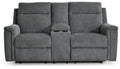 Barnsana Power Reclining Loveseat with Console - Fabric