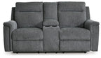 Barnsana Power Reclining Loveseat with Console - Fabric