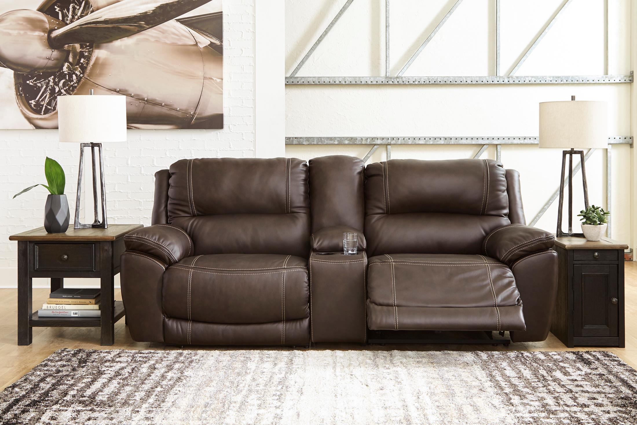 Dunleith 3-Piece Power Reclining Loveseat with Console - Set