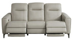 Parkside Heights Leather Power Reclining Sofa - Dove Gray