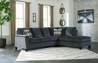 Abinger 2-Piece Smoke Sleeper Sectional with Chaise - Set