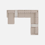 Modular One Left Facing 8-Piece Sectional with E-Console - Stone