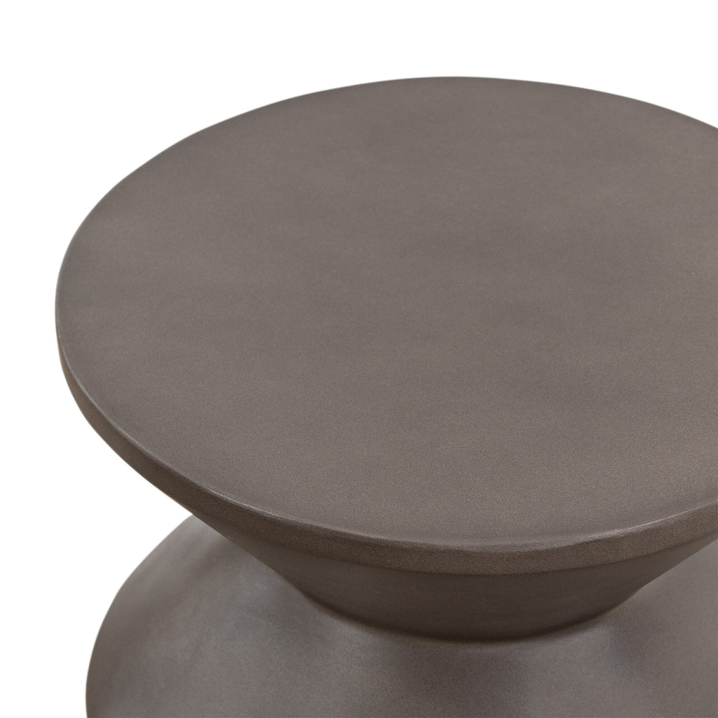 Lizzie Concrete Indoor Outdoor Accent Stool End Table - Coffee Table